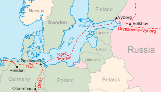 Karte Nord Stream 1