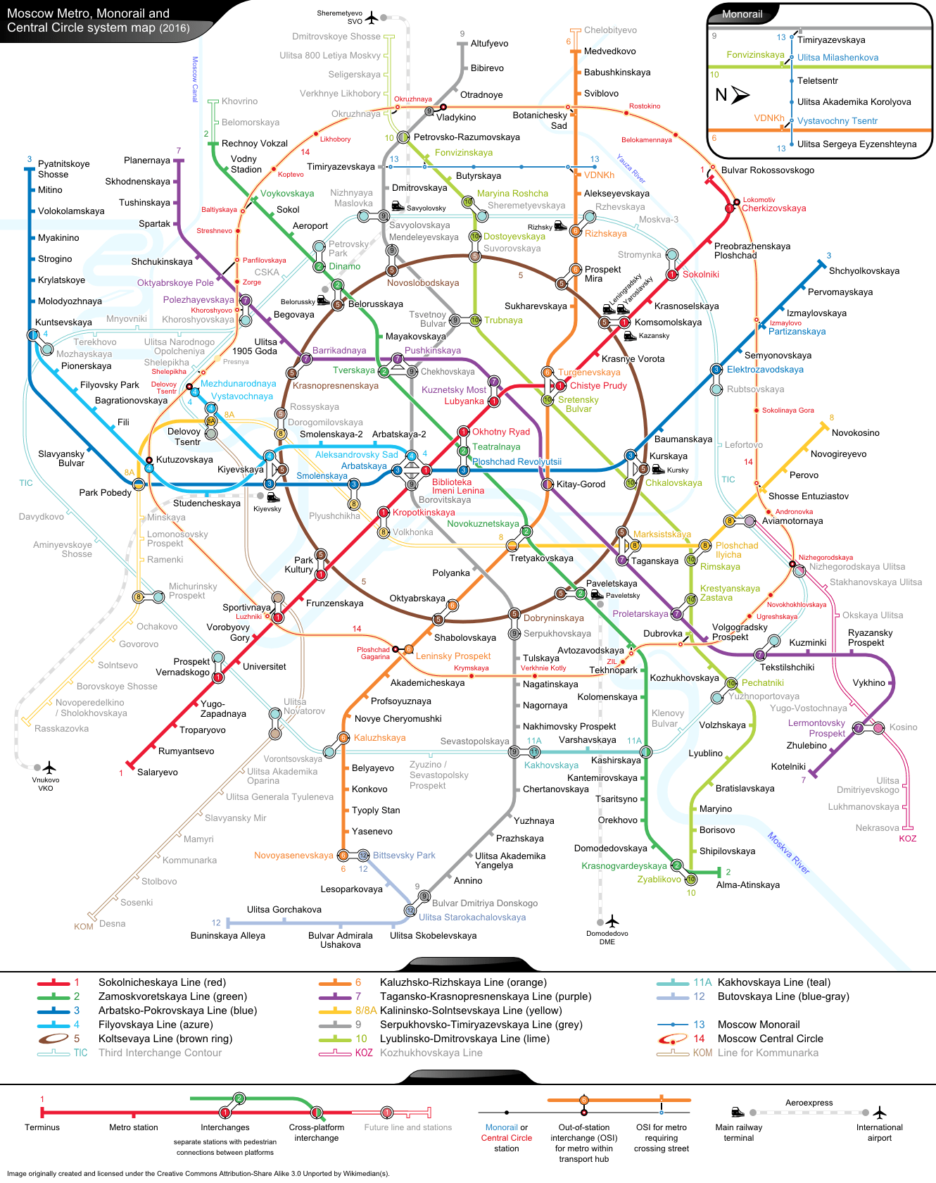 So wird das Metro-Netz in Moskau 2020 vermutlich aussehen, 
