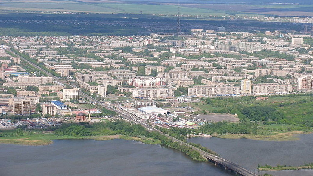 Blick auf Magnitogorsk.